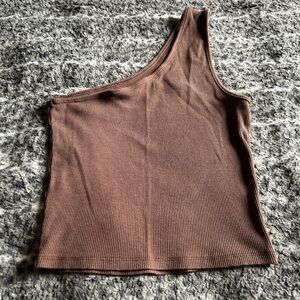 One-shoulder Tank top 🤎